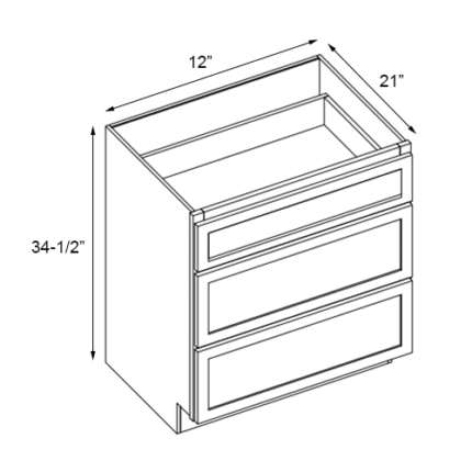 White Vanity With Drawer Cabinet 12'' W x 21'' D x 34.5'' H