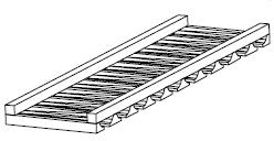 White Raised Glass Rack 30'' W x 12'' D x 3'' H
