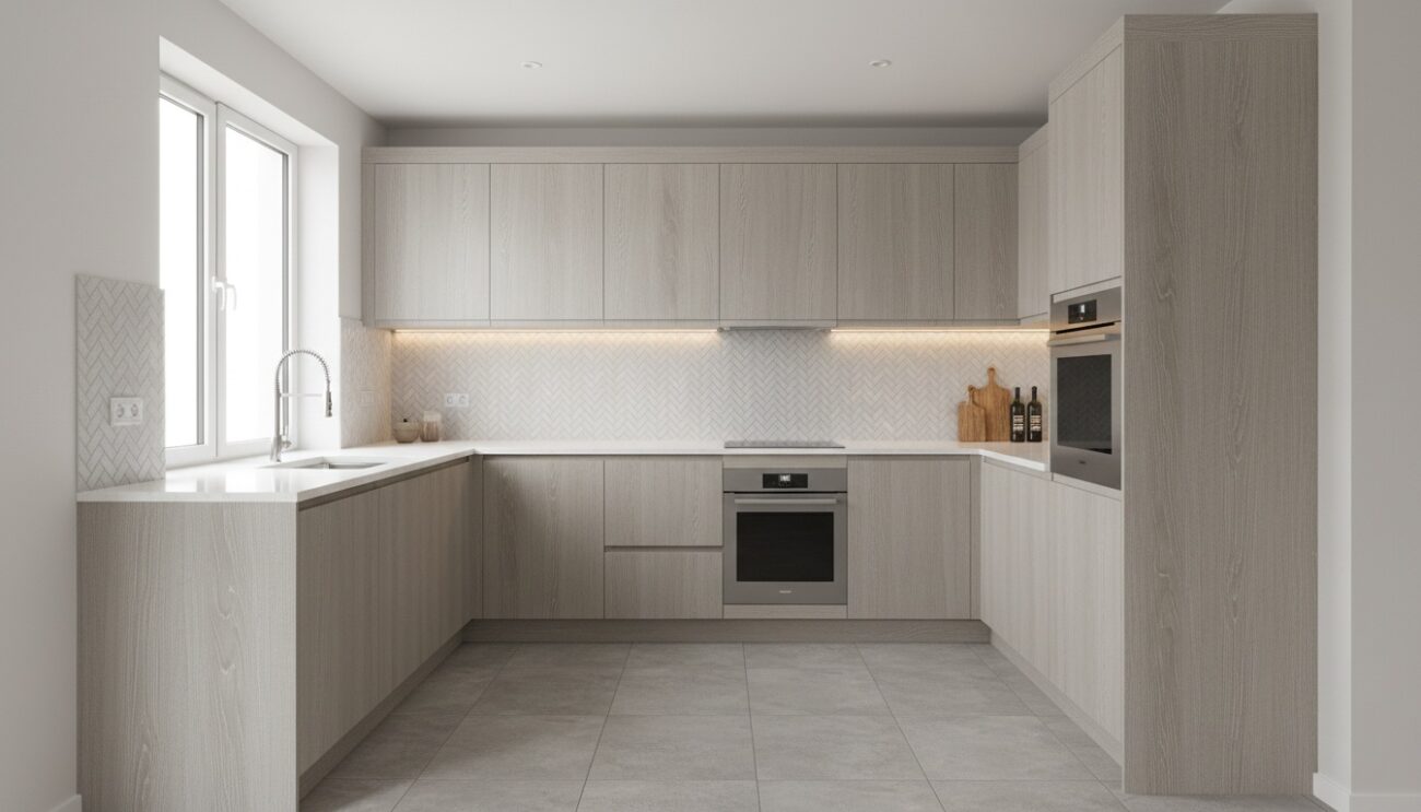 Ash Classic Tabac Panel Kitchen Cabinets