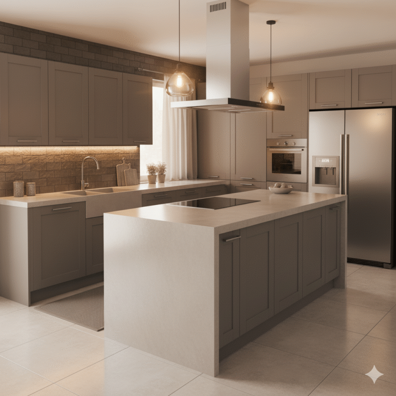 Gray Shaker Kitchen Cabinets